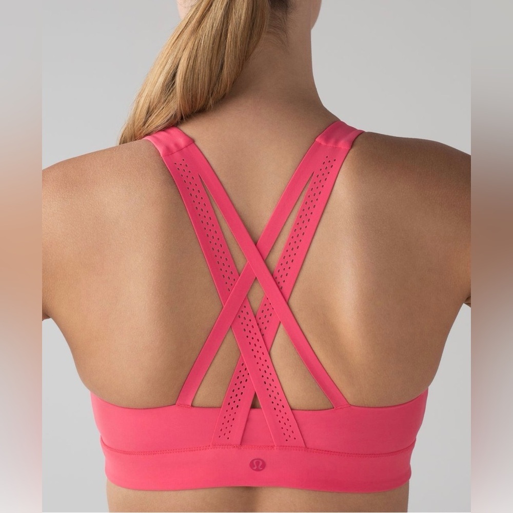 lululemon athletica Bright Pink Supportive Racerback Sports Bra